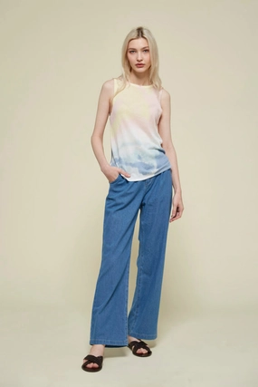 87321009 - Denim Trousers - Washed Blue Comfortable Look Wear