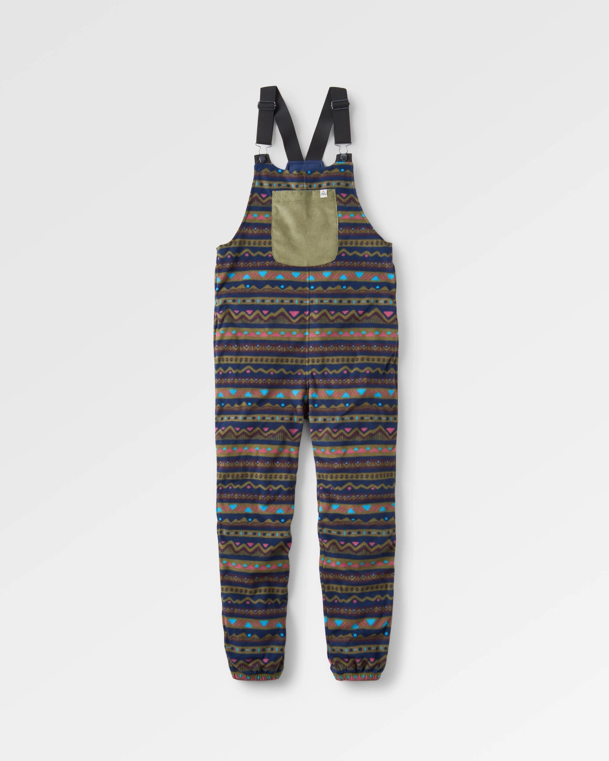 Odor Control Fabric Ace Recycled Polar Fleece Dungarees - Mountain Geo Multi