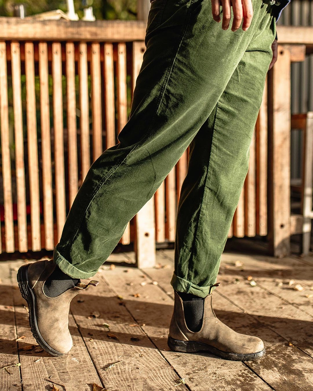 Compass Recycled Cord Trouser - Fir Tree Embroidered Detail Urban Wear