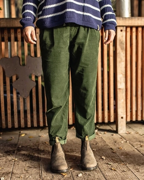 Compass Recycled Cord Trouser - Fir Tree Casual Comfort Layers