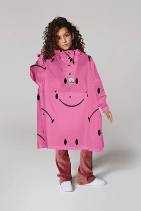 Go Anywhere Wear Smooth Zipper Track Rainkiss KIDS Classic Smile X Smiley in Pink