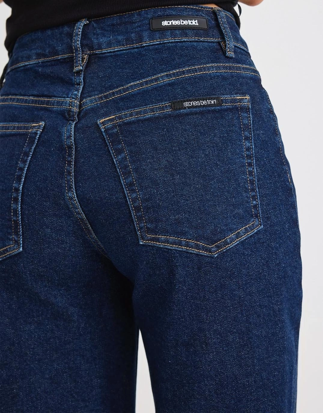 Unisex Wear Elegant Vintage Lover Style Statement Concert Mid Rise Wide Leg Pocket Jean - Indigo