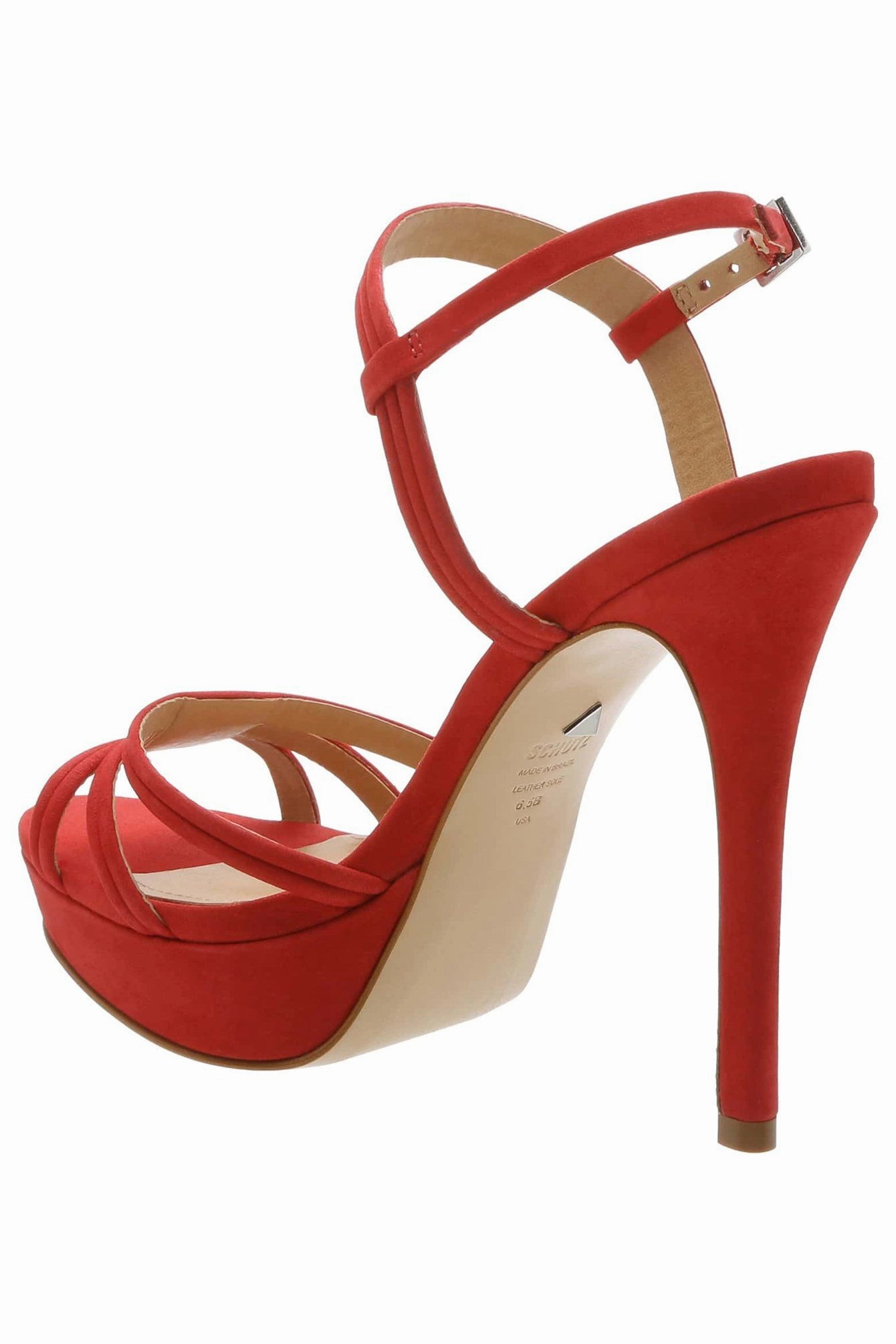 Anti Fatigue Supportive Footbed SCHUTZ | Bogga Platform Heel - Club Red