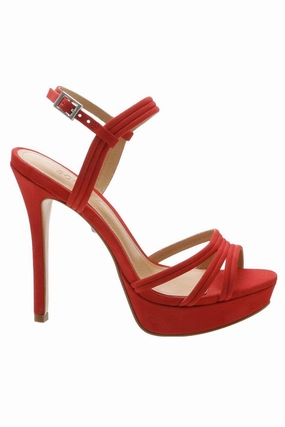 Chic Heeled Booties Ergonomic Design SCHUTZ | Bogga Platform Heel - Club Red