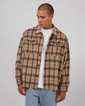 Ranch Overshirt Tan Layering Piece High-End Fabric