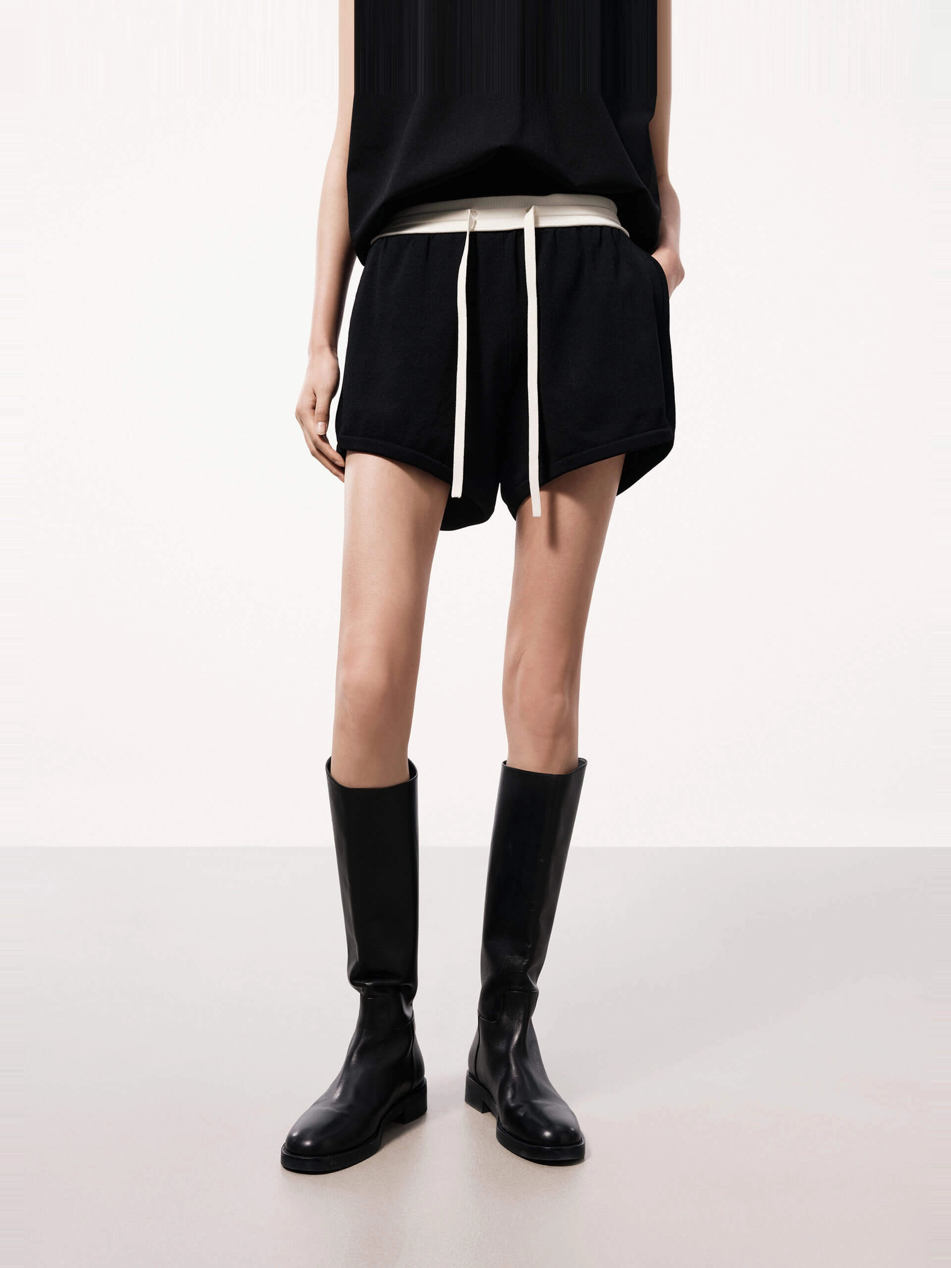 Contrast Detail Sweat Shorts picnic clothes