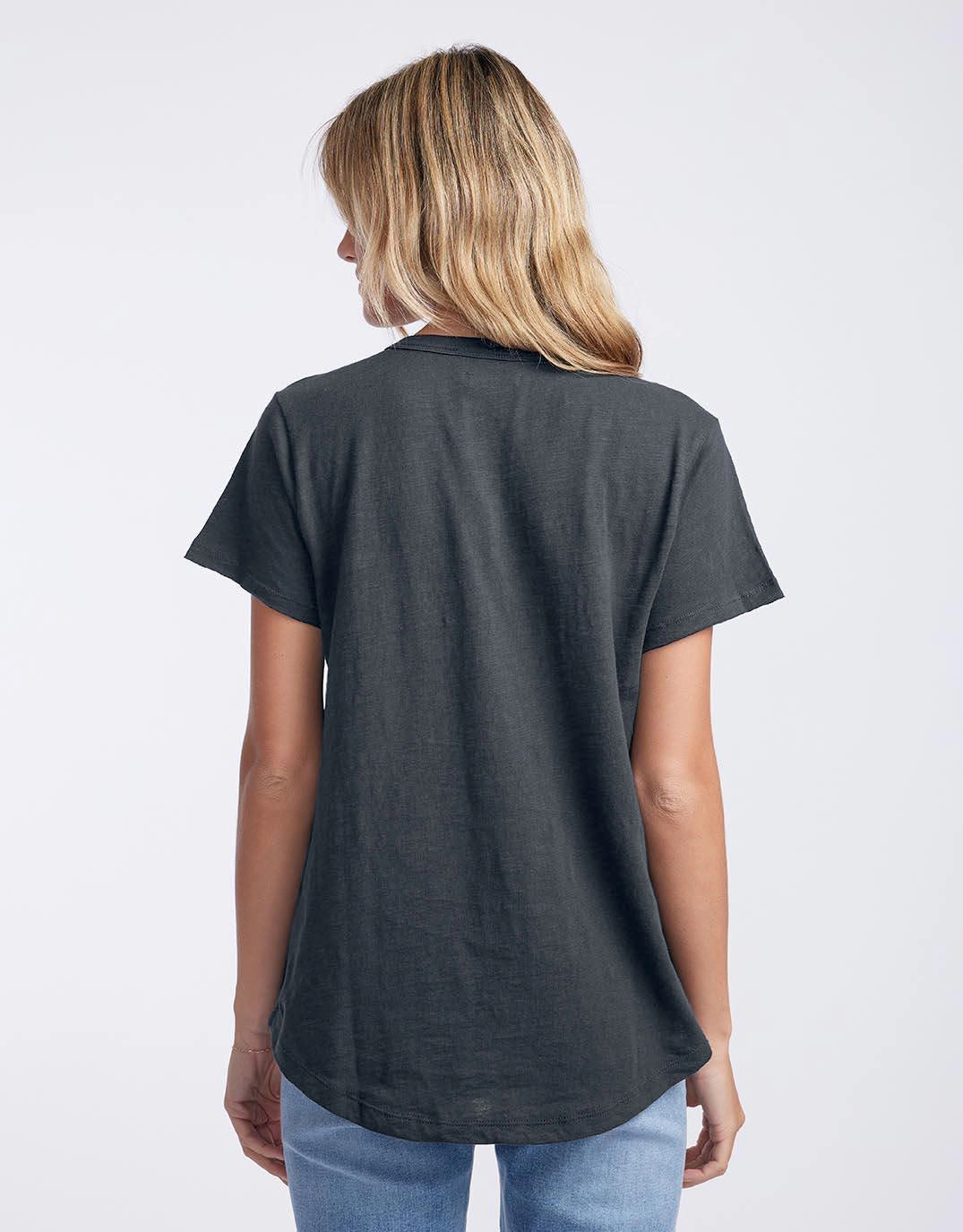 Original Round Neck T-Shirt - Charcoal Light Style Trend UV Protection Fabric