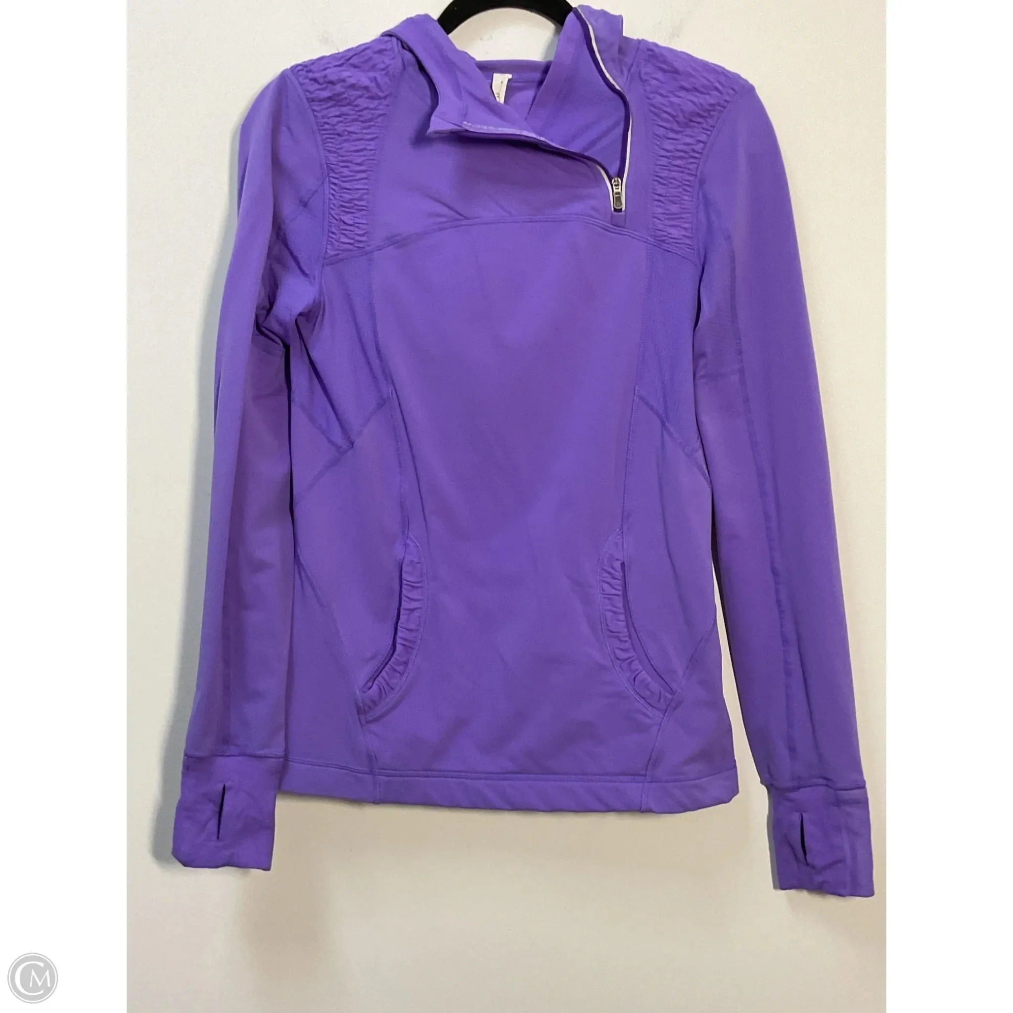 Athletic Jacket By Lululemon In Purple, Size: 6 Dynamic Compression Fit Fade Resistant Dye