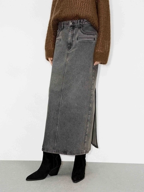Denim Back Slit Skirt Multi Purpose Fabric
