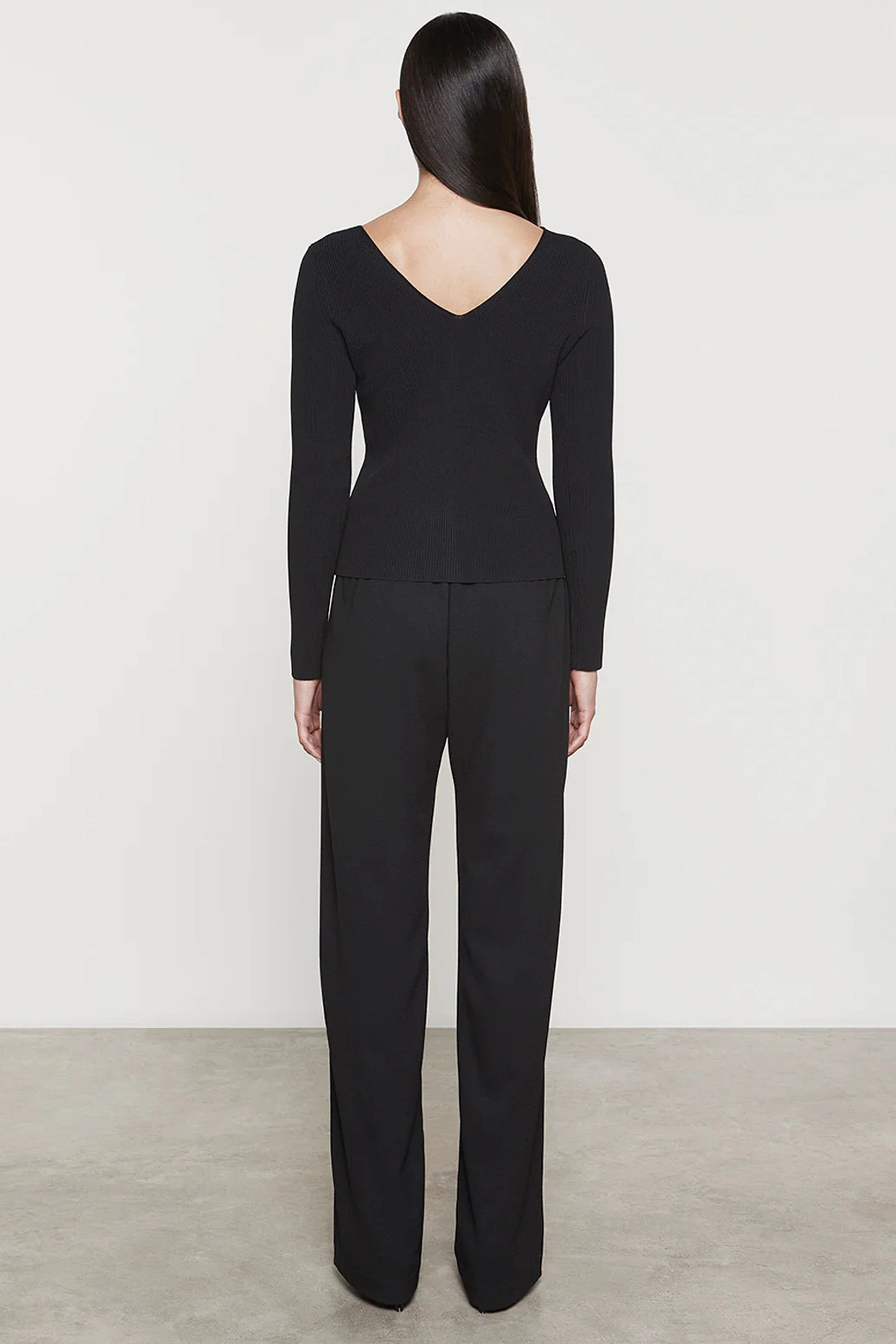 Stylish Staple ReverseCoil Zipper ENZA COSTA | Soft Structure Knitted Cardigan - Black