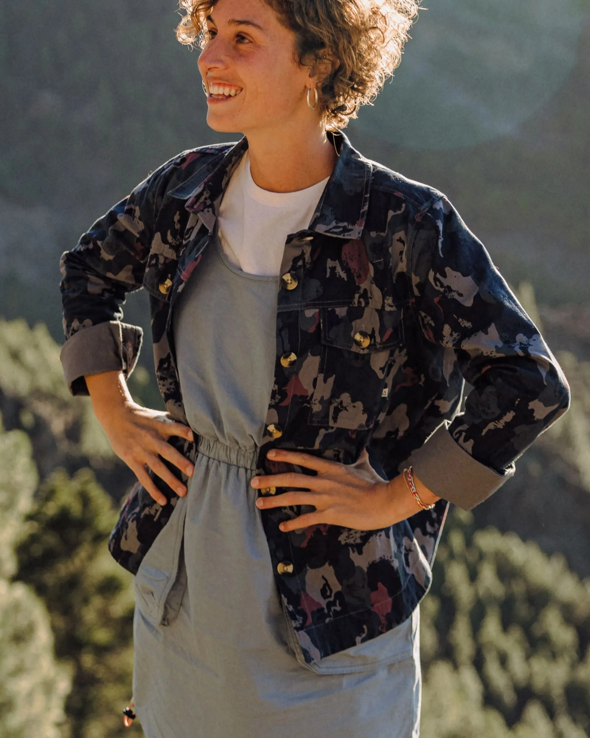 mix and match Trendy designs Coral Organic Cotton LS Shirt - Sycamore Camo