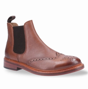 Cotswold Siddington Leather Brogue Chelsea Boots Comfort Lining Urban Commute