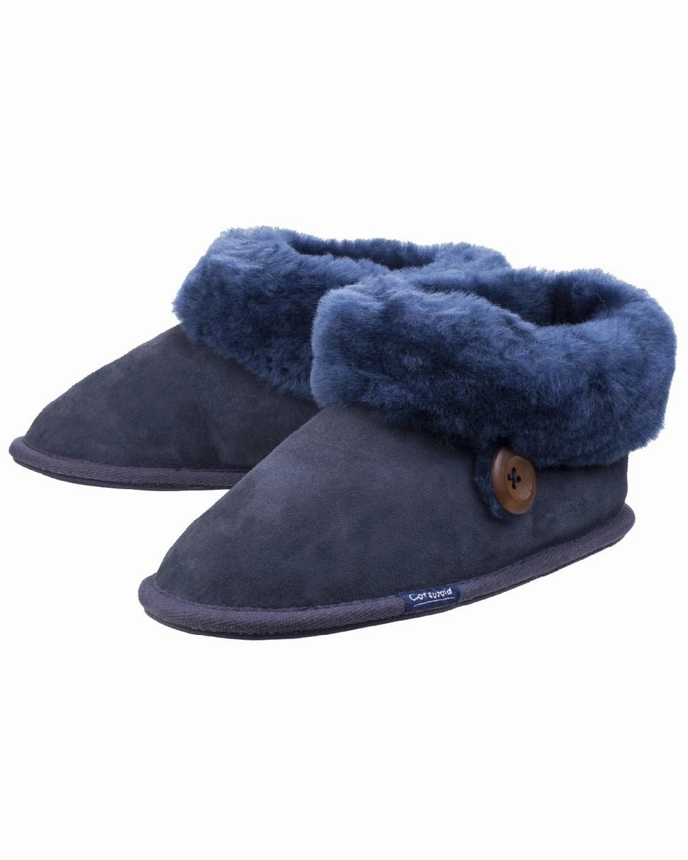 Cotswold Womens Wotton Sheepskin Slippers Cushioned Step Snowy Path