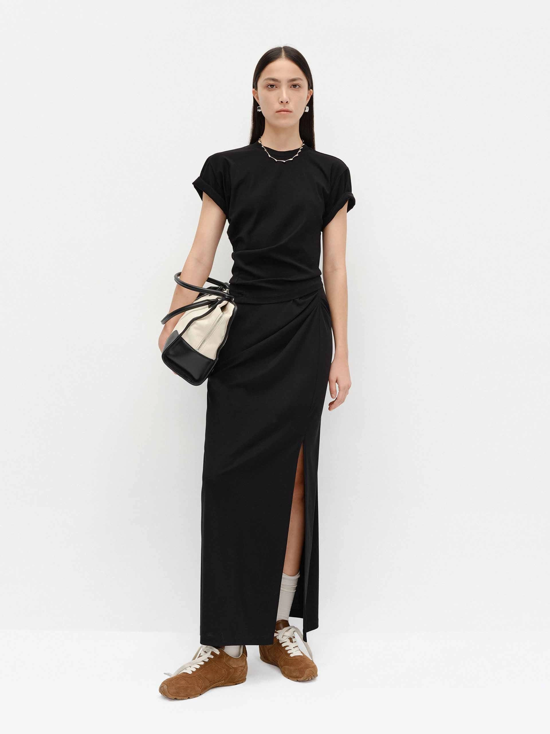 Cotton Blend Top and Skirt Set Non Restrictive Fit Breezy Look
