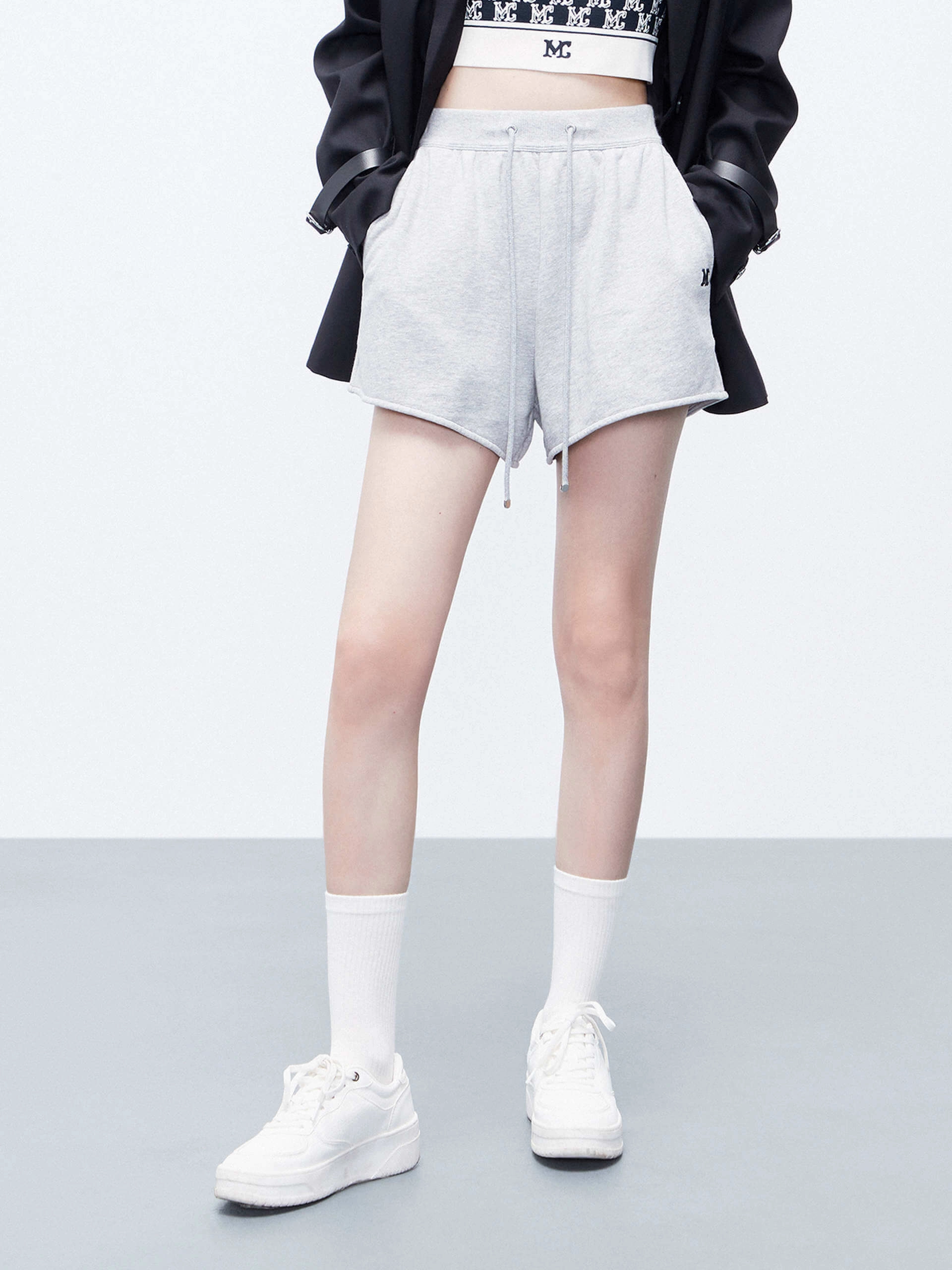 Cotton Drawstring Waist Shorts Quick Fit