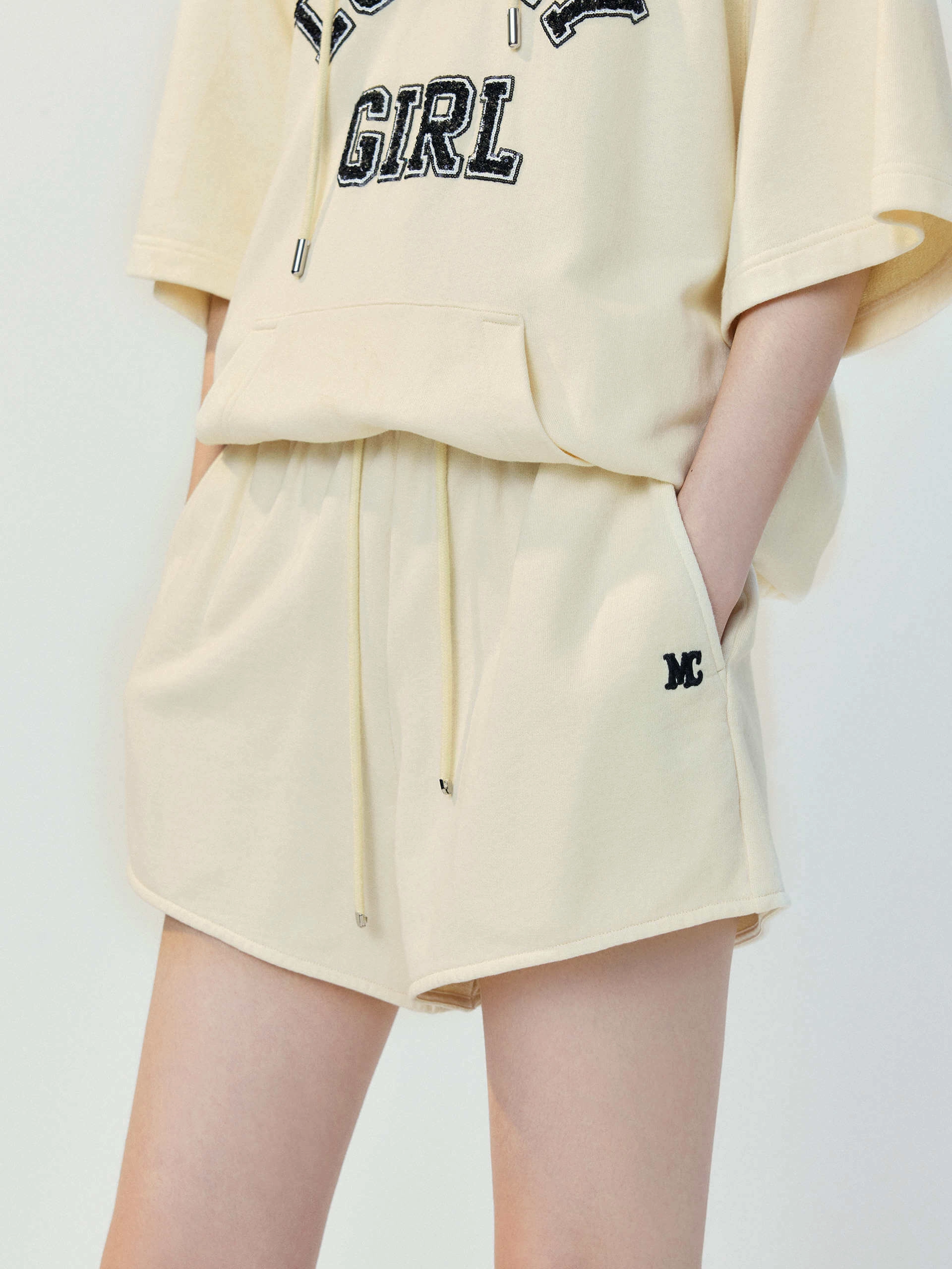 Friction Reducing Lining Seamless Comfort Cotton Drawstring Waist Shorts