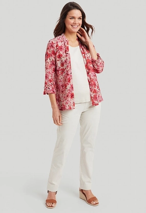 Cotton Twill Eliana Trouser ?C Stone Sophisticated Look Quick Wear