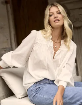 Creator Pintuck Long Sleeve Blouse - Ivory Voile Sustainable Choice Team Building