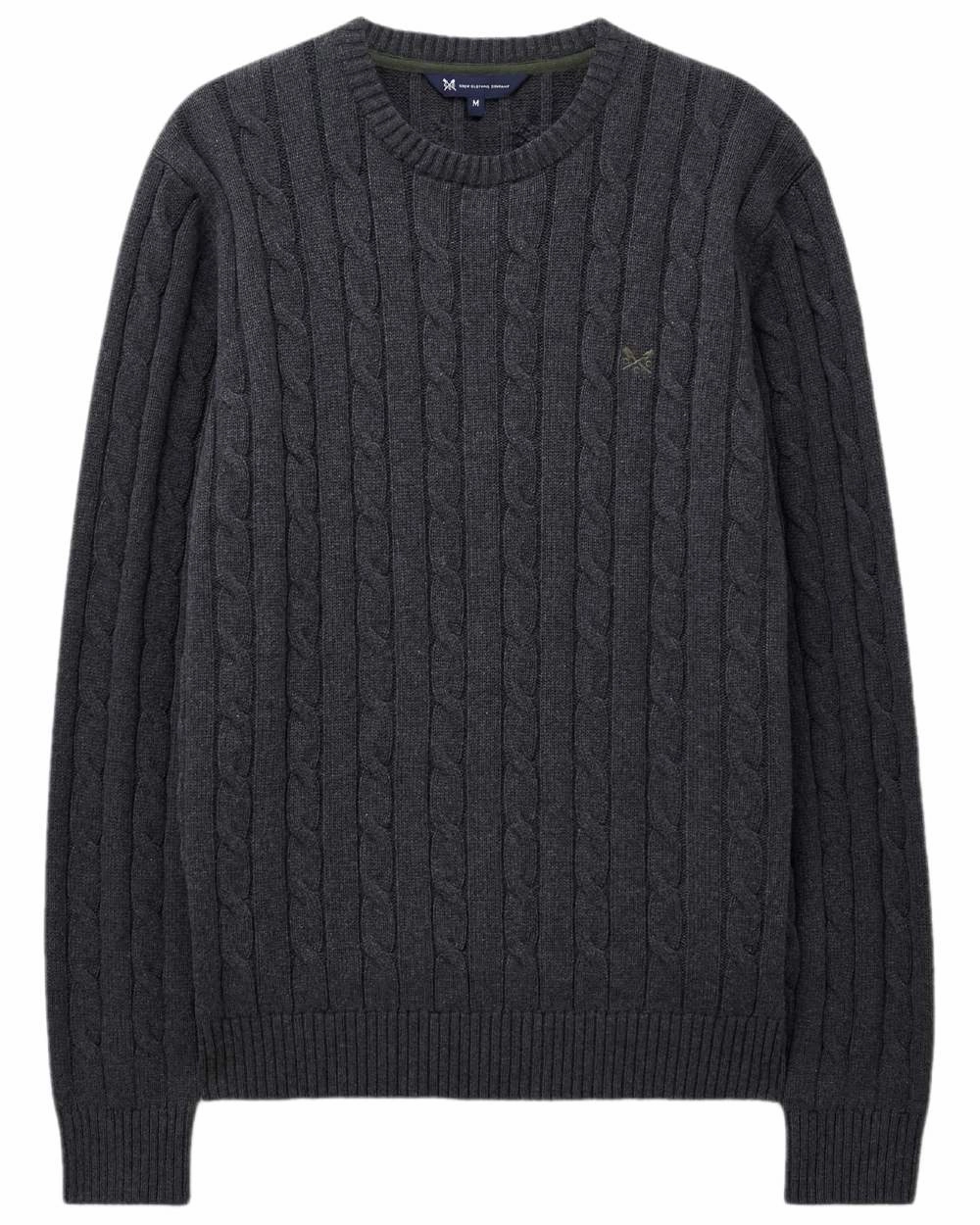 Crew Clothing Mens Oarsman Cable Knit Organic Cotton Crew Neck Jumper Breathable Texture