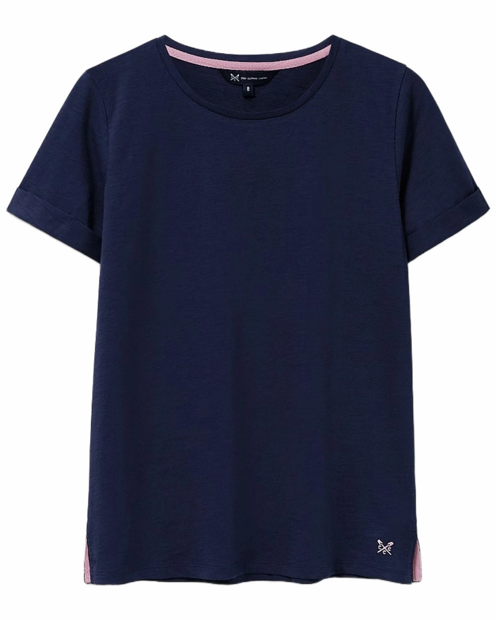Crew Clothing Womens Perfect Slub Crew Neck T-Shirt Relaxed and Easy Wrinkle Resistant