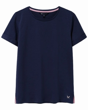 Crew Clothing Womens Perfect Slub Crew Neck T-Shirt Relaxed and Easy Wrinkle Resistant