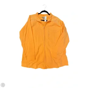 Athletic Jacket By Talbots In Orange, Size: 2x Fleece Inside