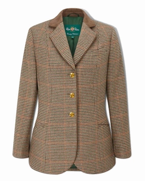 Snap Button Quilted Interior Alan Paine Surrey Ladies Tweed Blazer Clearance