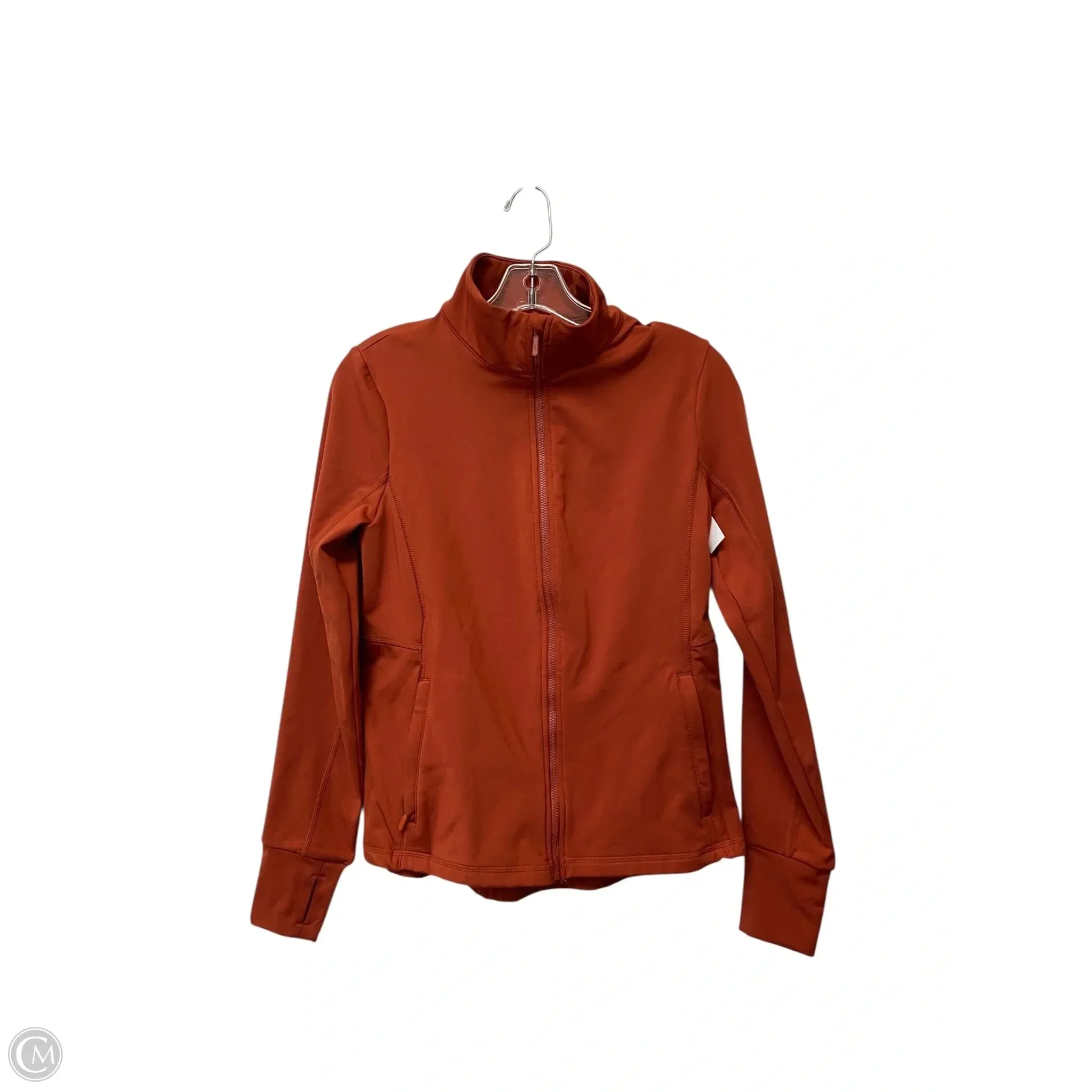 Lightweight Waterproof Jacket Thermal Lined Athletic Jacket By Members Mark In Orange, Size: S