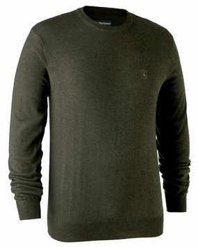 LowImpact Dye Process Reinforced Neckline Deerhunter Kingston Knit O-Neck Jumper