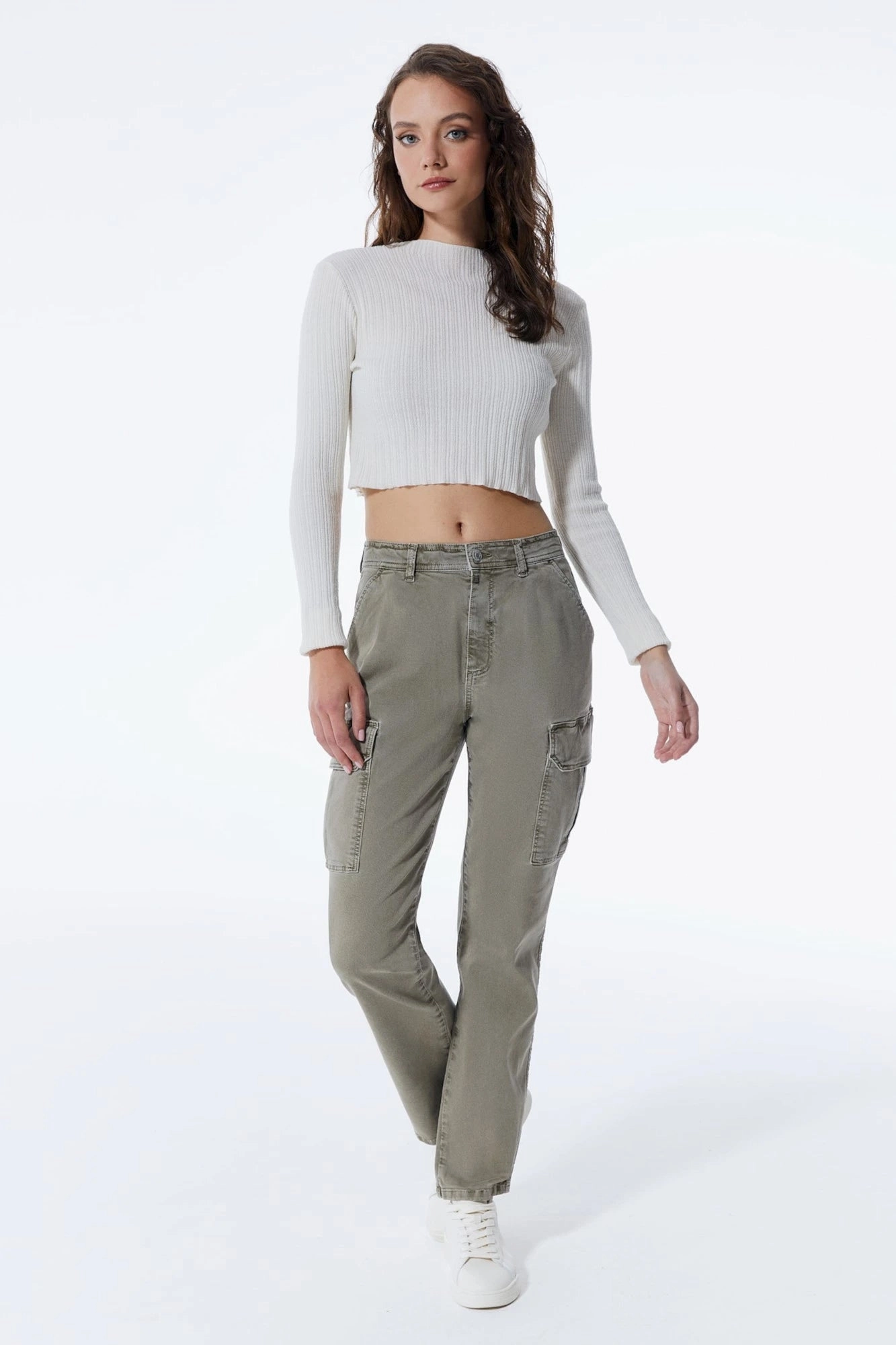 No Ride-Up Daphne - Cargo Pant -Khaki - L30