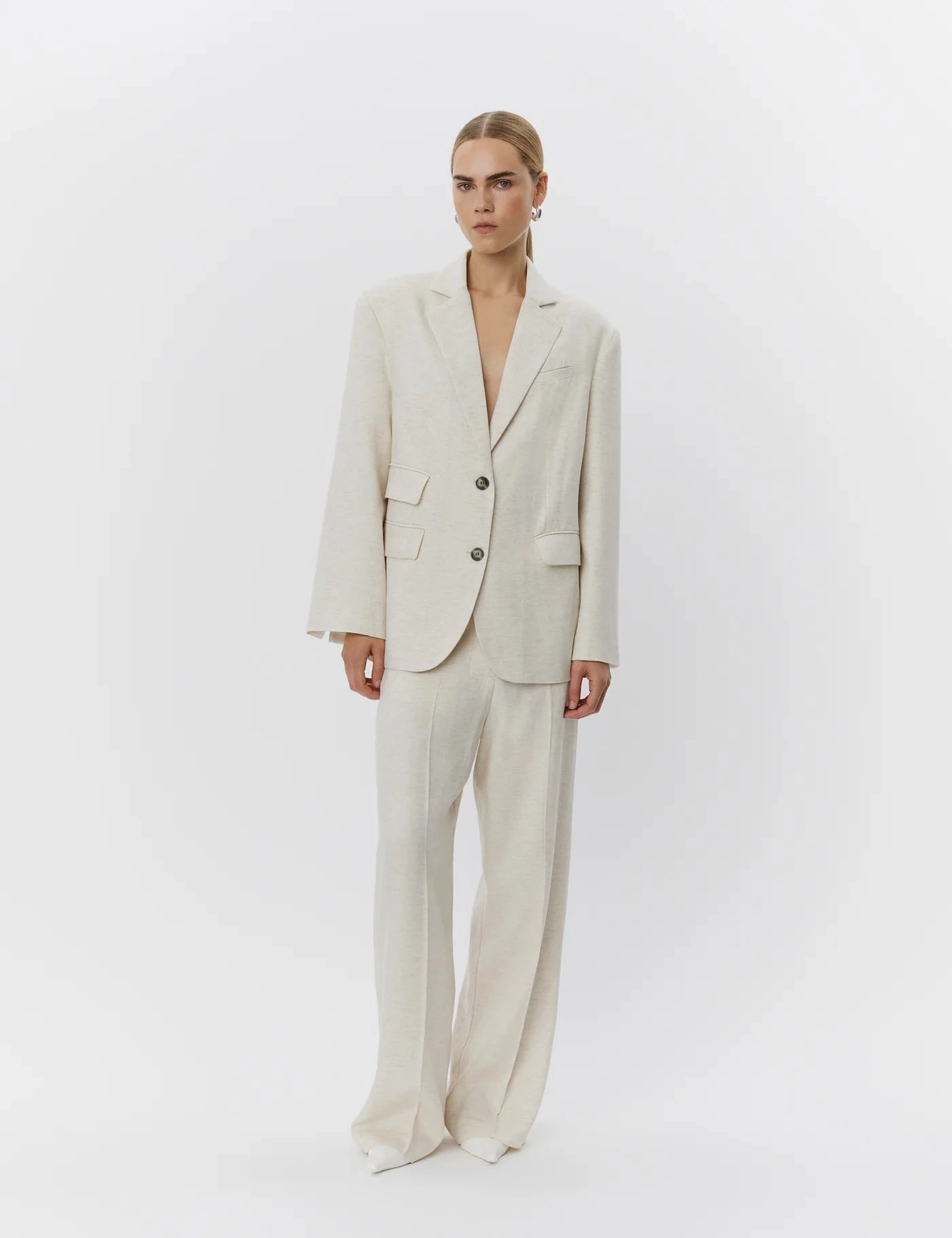 DAY Birger et Mikkelsen Morse Summer Tweed Jacket in Pistachio Shell Adjustable Waistband