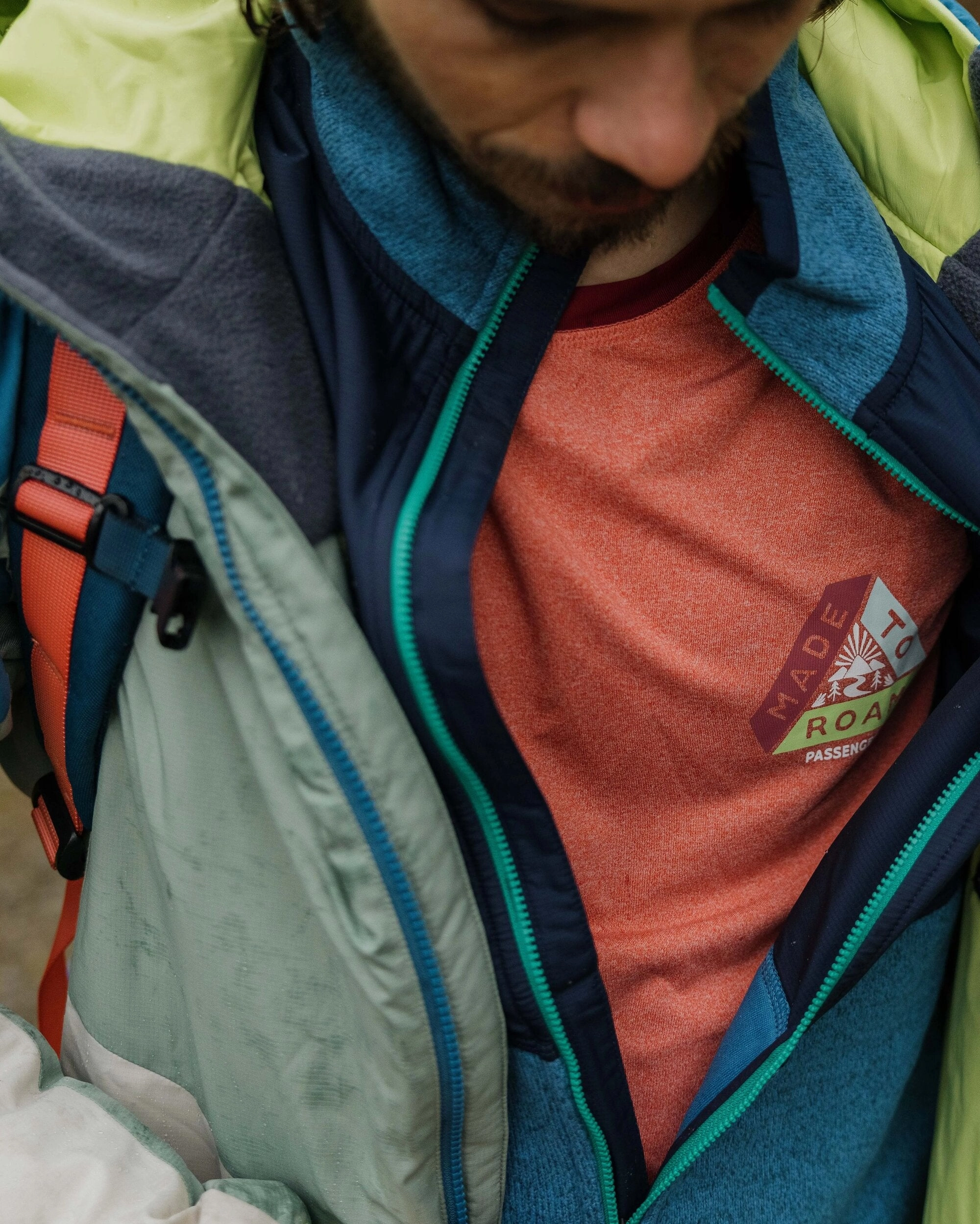 stand neck Wind Shield Daybreak Lightweight Recycled Thermore? Insulated Jacket - Pistachio/Blue Steel