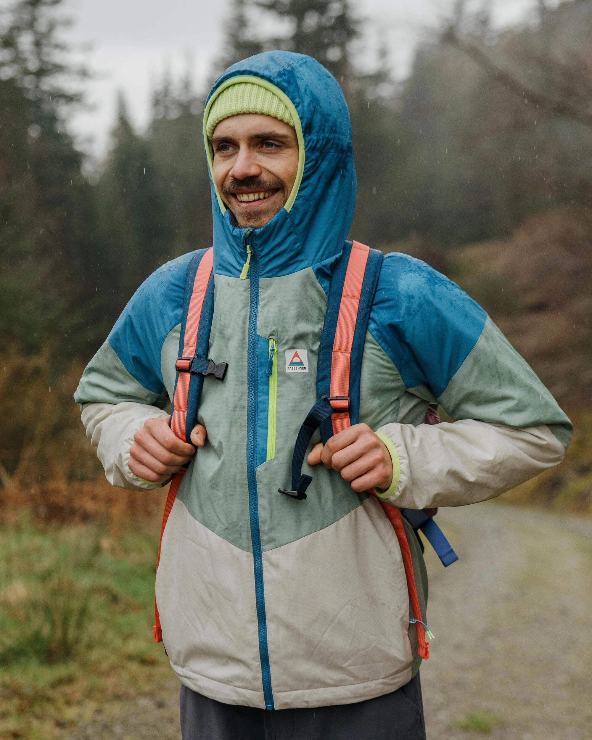 Daybreak Lightweight Recycled Thermore? Insulated Jacket - Pistachio/Blue Steel Elastic Binding