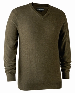 Circular Knit Chill Vibe Deerhunter Kingston Knit V-Neck Jumper Clearance