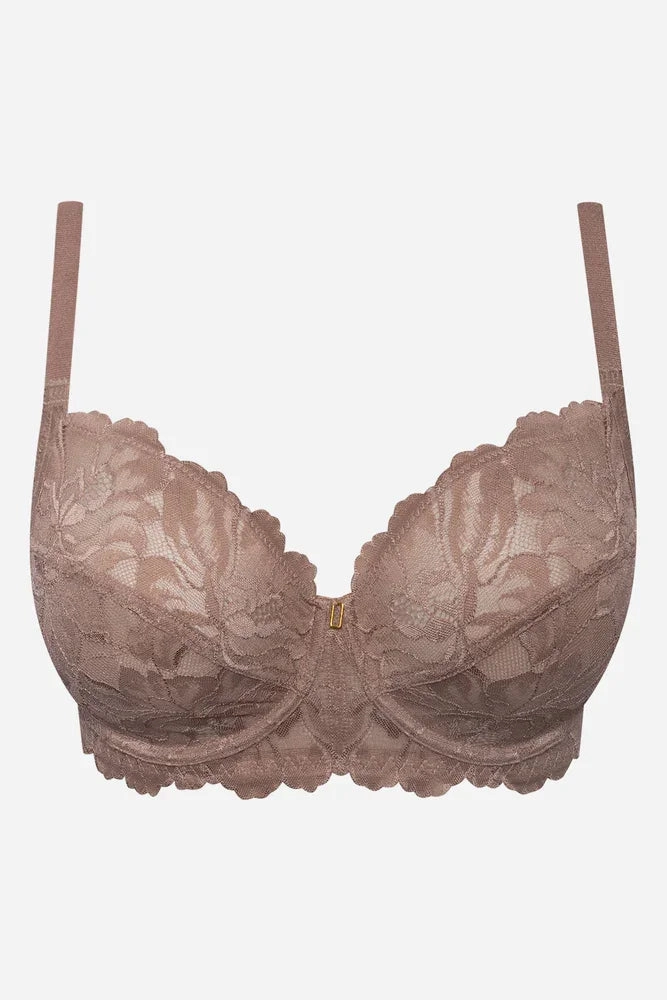 Multicolor Soft Microfiber Plus Size 2 Pack Non Padded Underwire Lace Bra Black And Natural