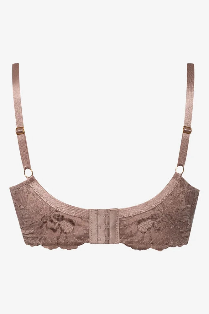 Supportive structure Plus Size 2 Pack Non Padded Underwire Lace Bra Black And Natural
