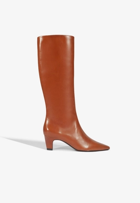 Stretchable Material Dellia Up Casual Leather Boot