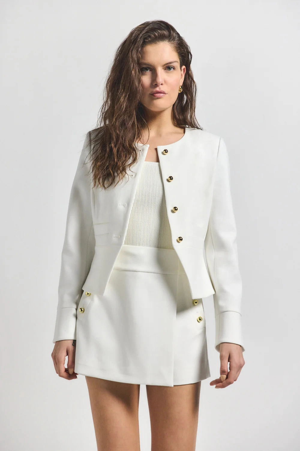 ThermalReflective Fleece Lined Interior DEREK LAM | Elizabeth Jacket - Soft White