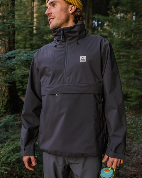 Diablo Recycled Waterproof Anorak - Faded Black Temperature control Crisp Look