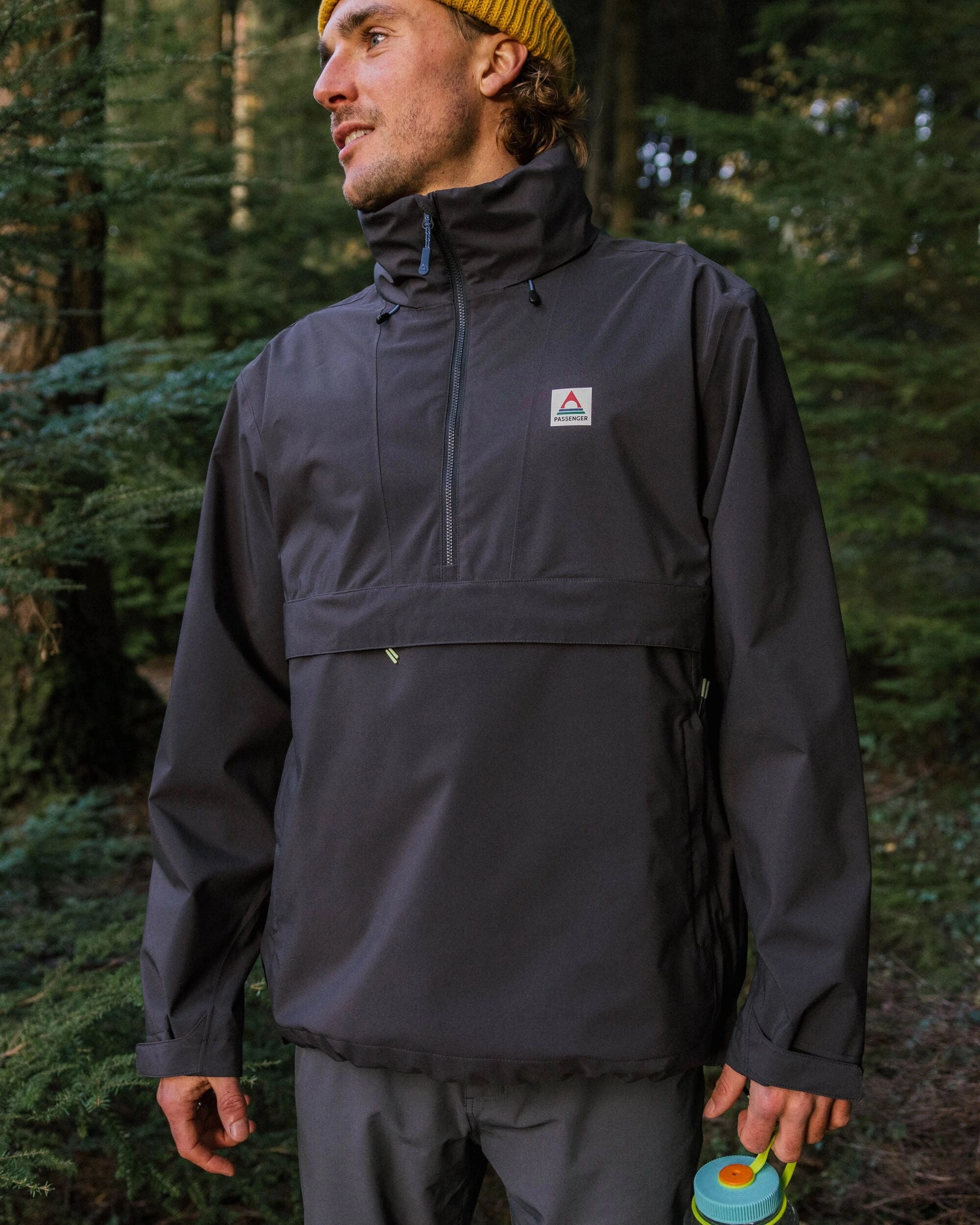 Diablo Recycled Waterproof Anorak - Faded Black Temperature control Crisp Look
