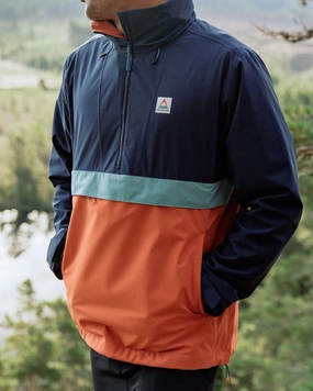 Diablo Recycled Waterproof Anorak - Rich Navy Windproof Hood