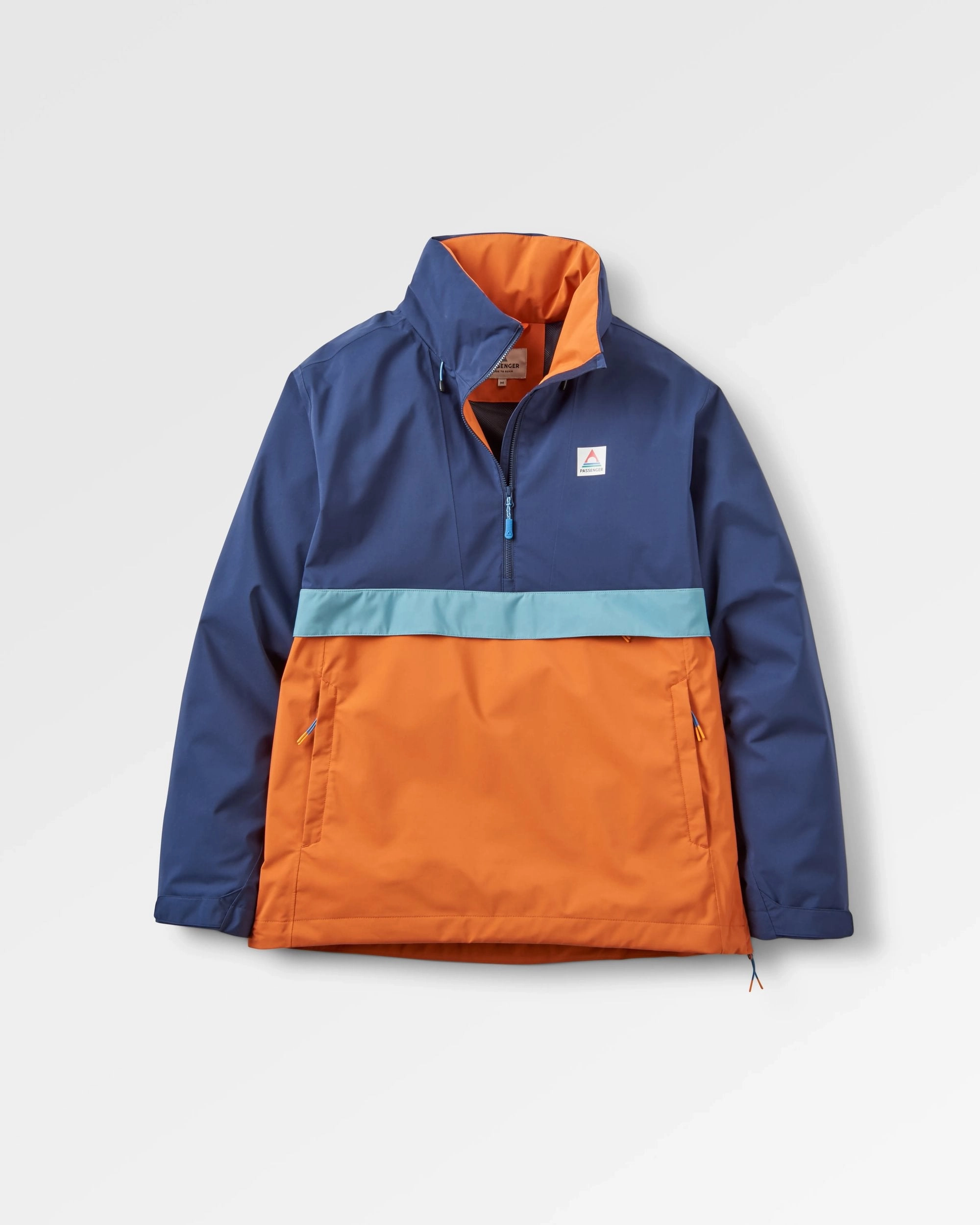 Functional Zip Detail Thermal Lining Diablo Recycled Waterproof Anorak - Rich Navy