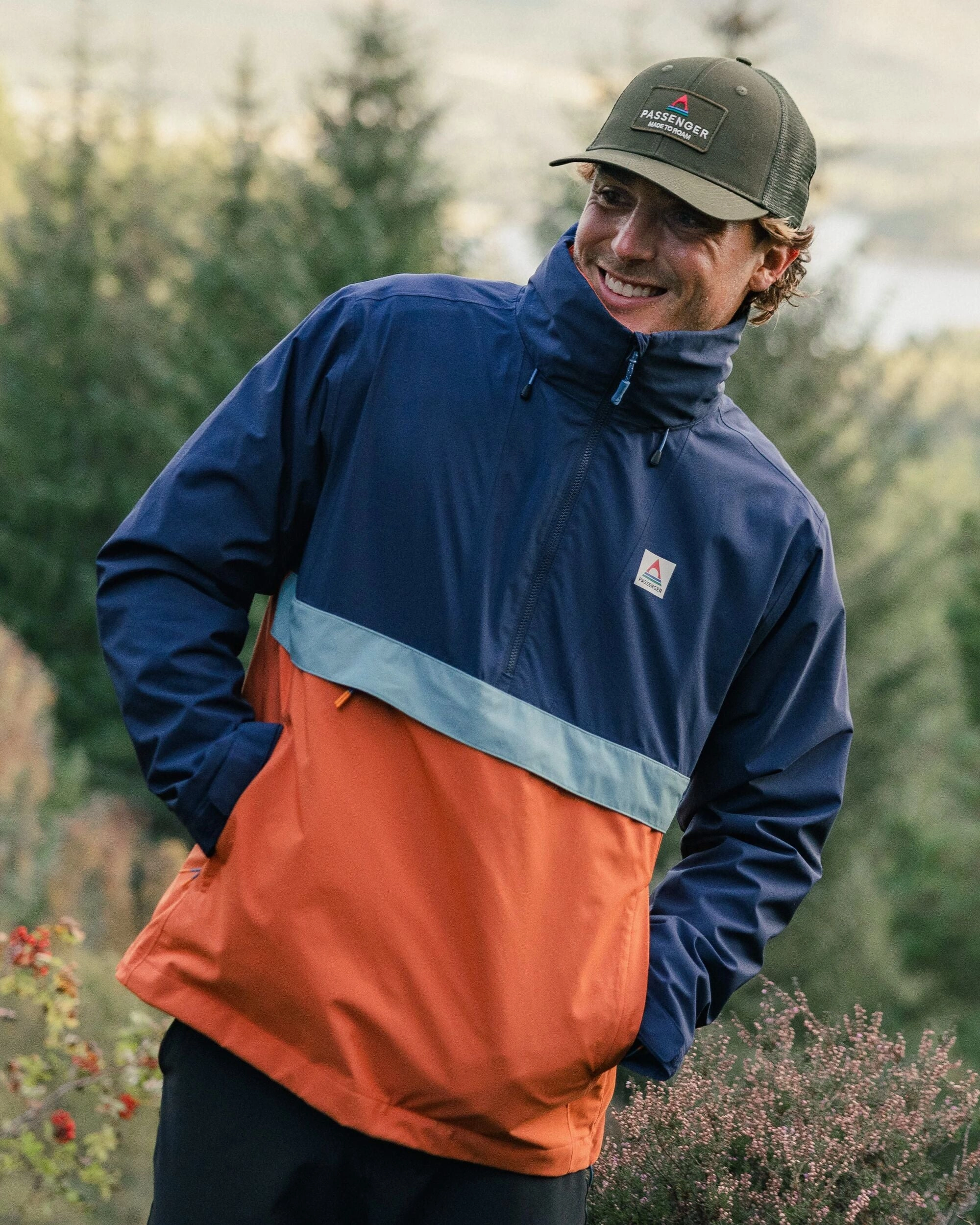 LaserCut Vents Eco Conscious Production Diablo Recycled Waterproof Anorak - Rich Navy