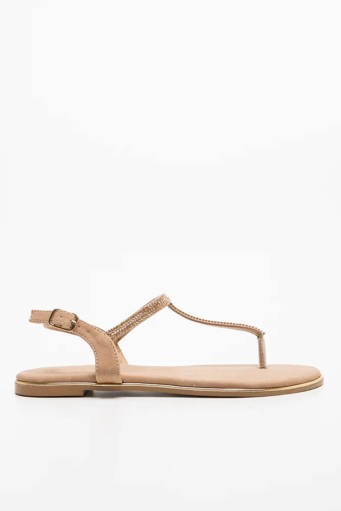 Diamante Thong Sandal Natural Summer Vibe Recycled Rubber Sole