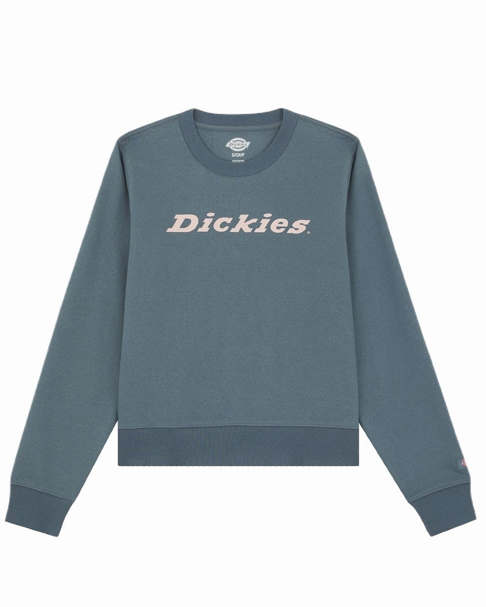 Dickies Womens Heavyweight Wordmark Crew Neck Fleece Three quarter cuff