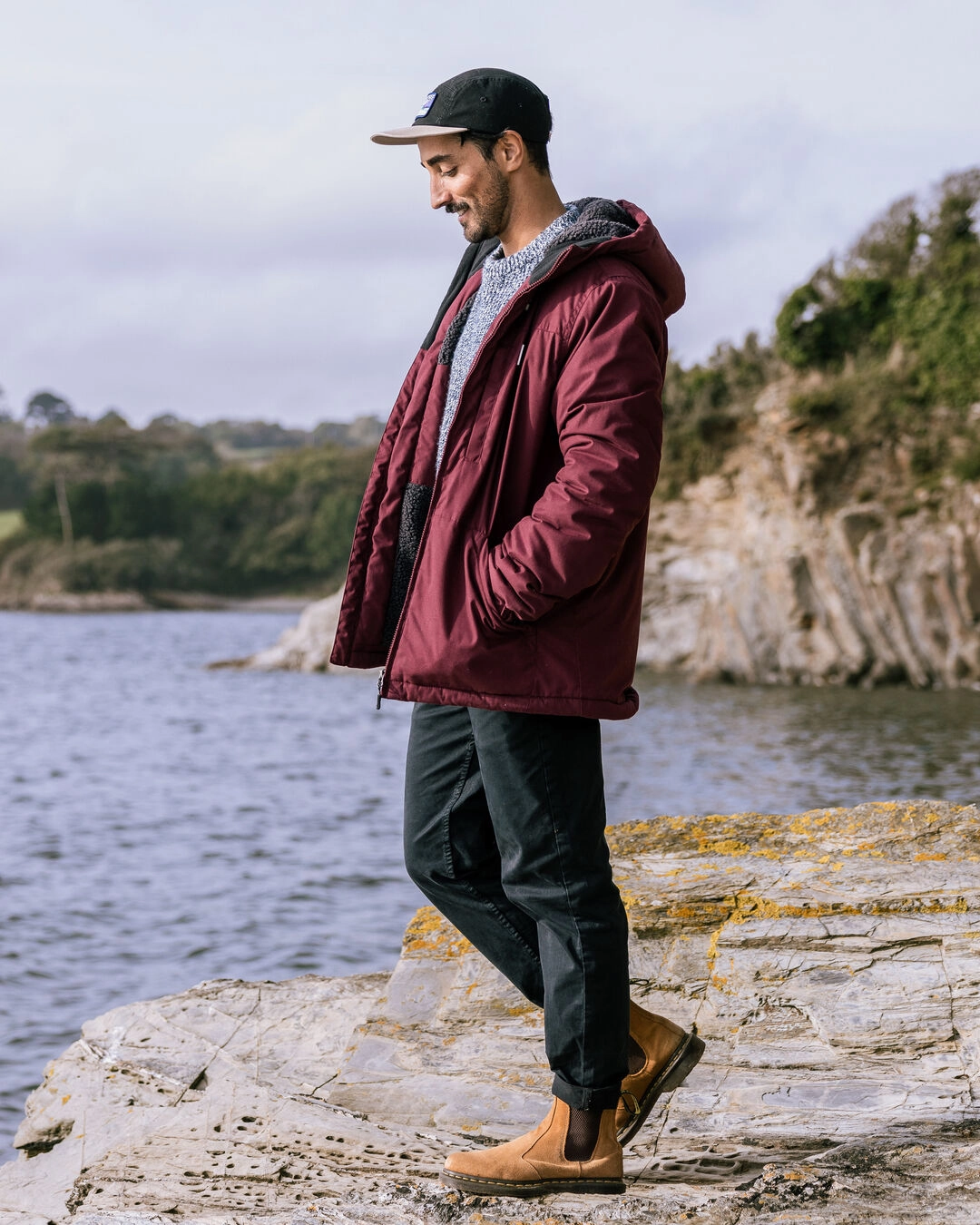 Discover Recycled Sherpa Lined Jacket - Wine Clean Outer One Color
