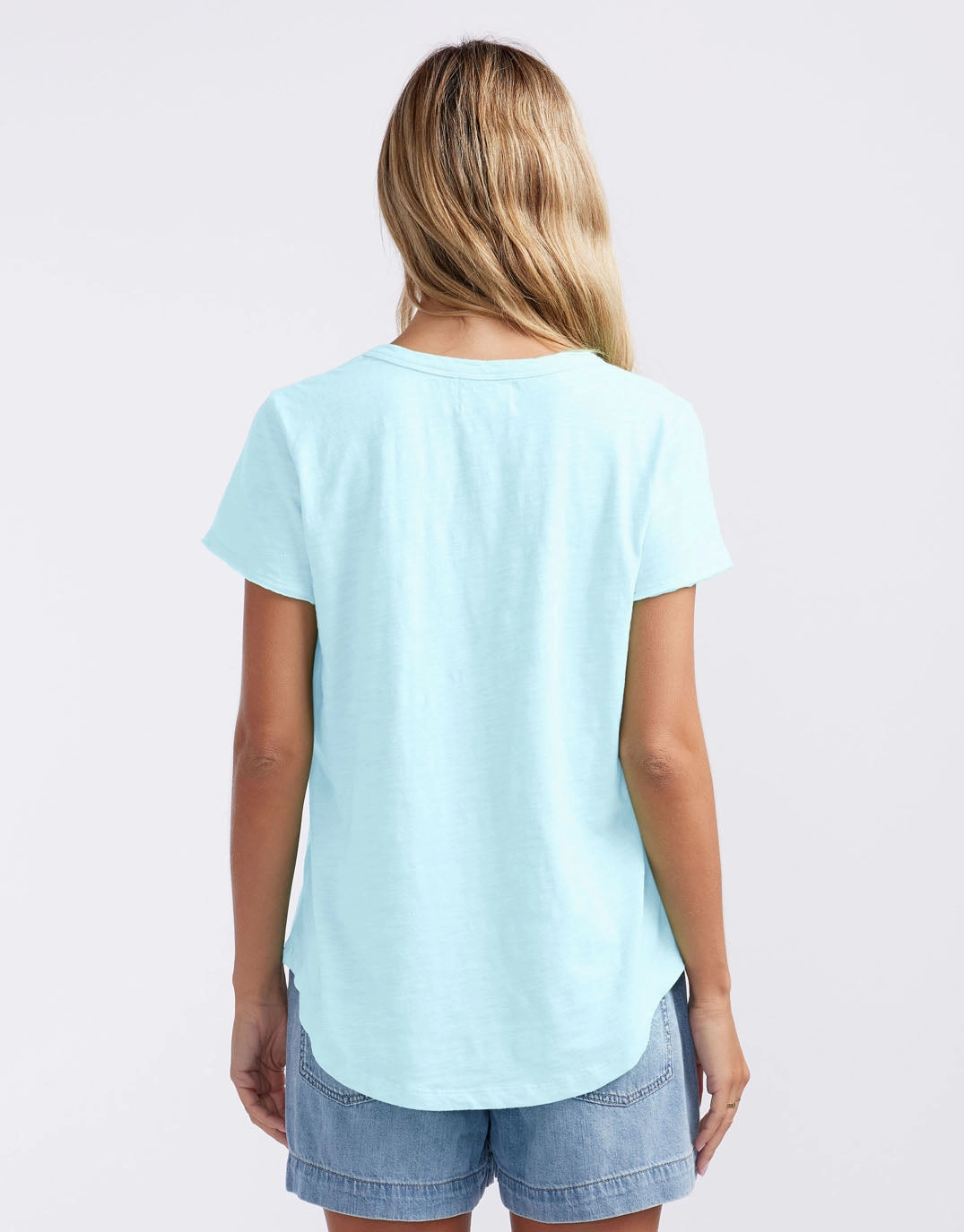 Casual Essentials Wear Original Round Neck T-Shirt - Ice Blue