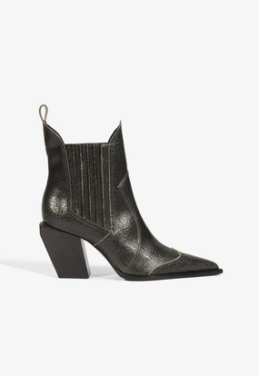 Dolly Leather Bootie Daily Ready Clean Silhouette