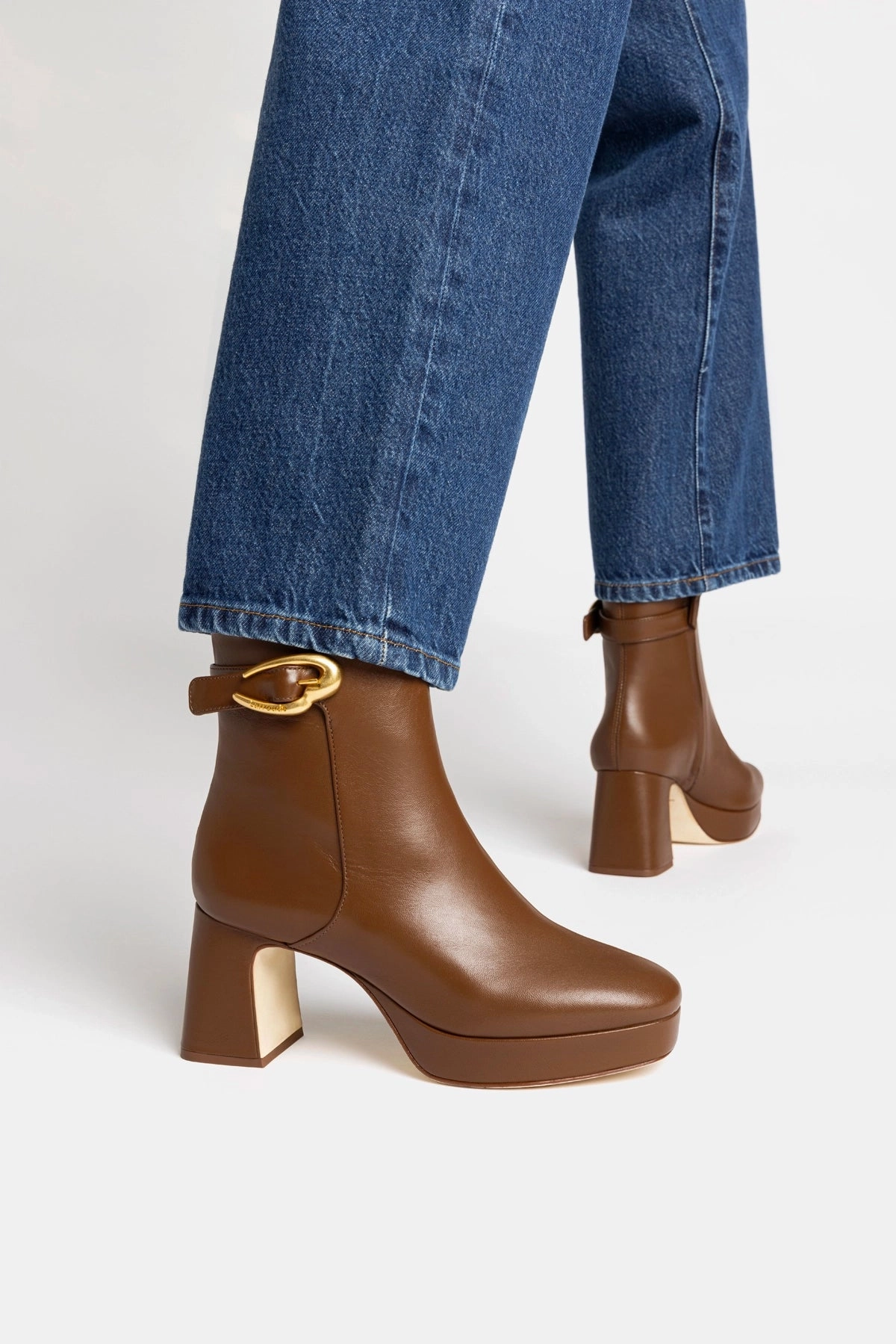 All Day Comfort Traction Lug Pattern Dolly Verona Low Boot In Burnt Umber Leather