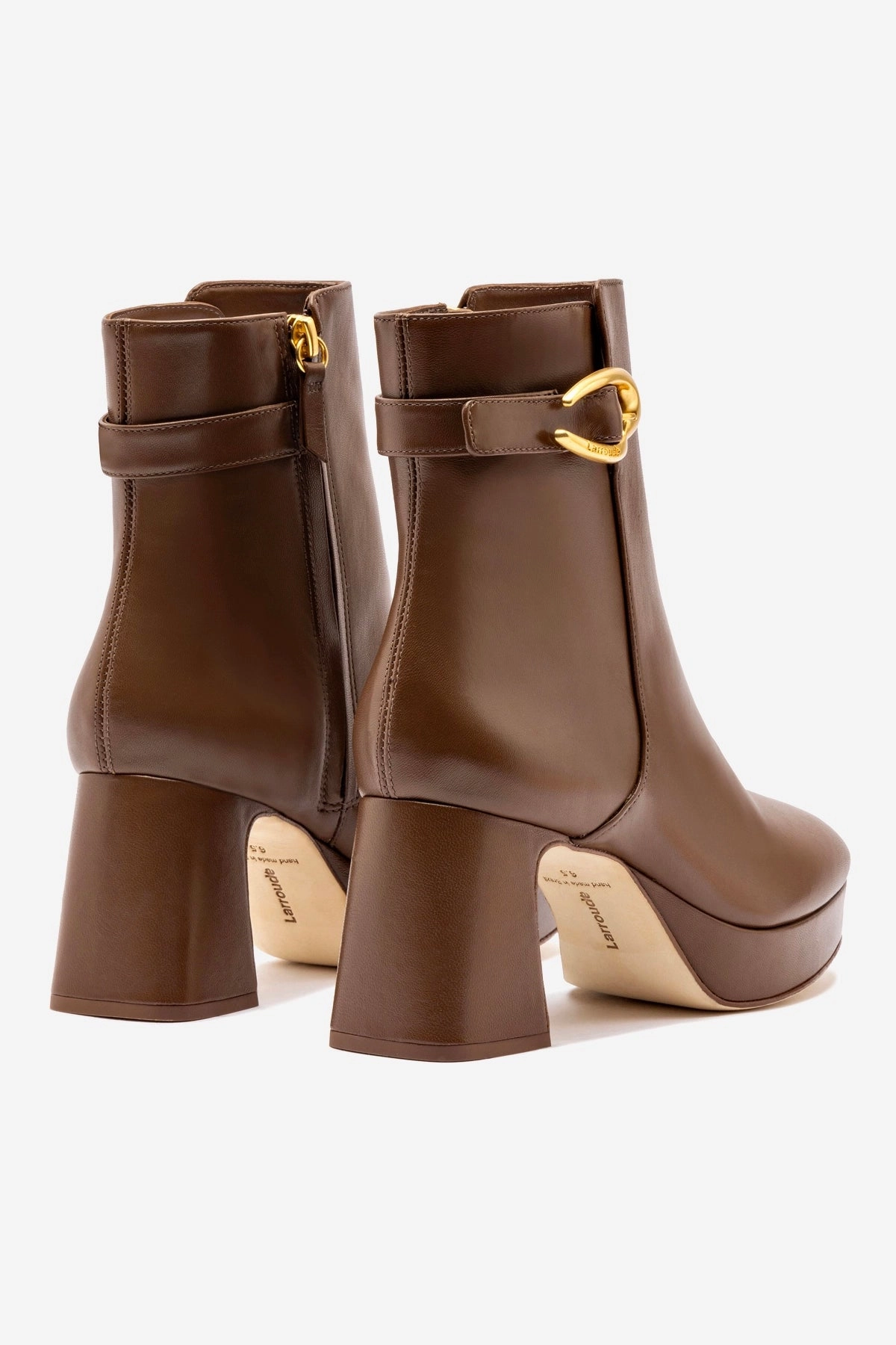 Dolly Verona Low Boot In Burnt Umber Leather Easy to Wear Versatile Traction Pattern